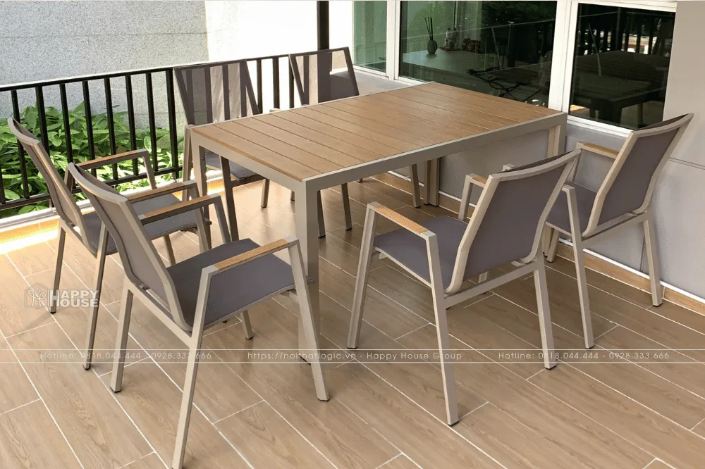 Bộ bàn ghế sân thượng nhôm đúc cao cấp năm 2025 - Xu hướng nội thất hiện đại cho không gian ngoài trời