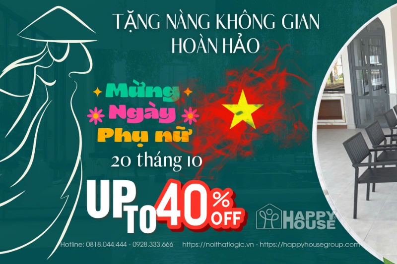 Tặng Nàng Không Gian Hoàn Hảo Với ưu đãi Nội Thất Ngoài Trời Lên Đến 40%