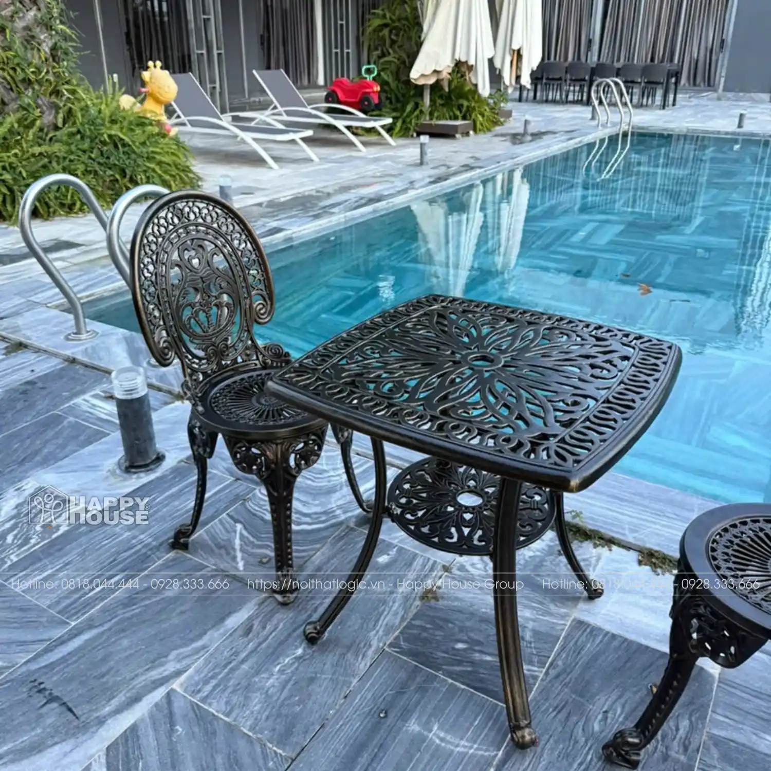 Bàn Ghế Hồ Bơi Cao Cấp Tại JT Resort Cẩm Mỹ, Đồng Nai