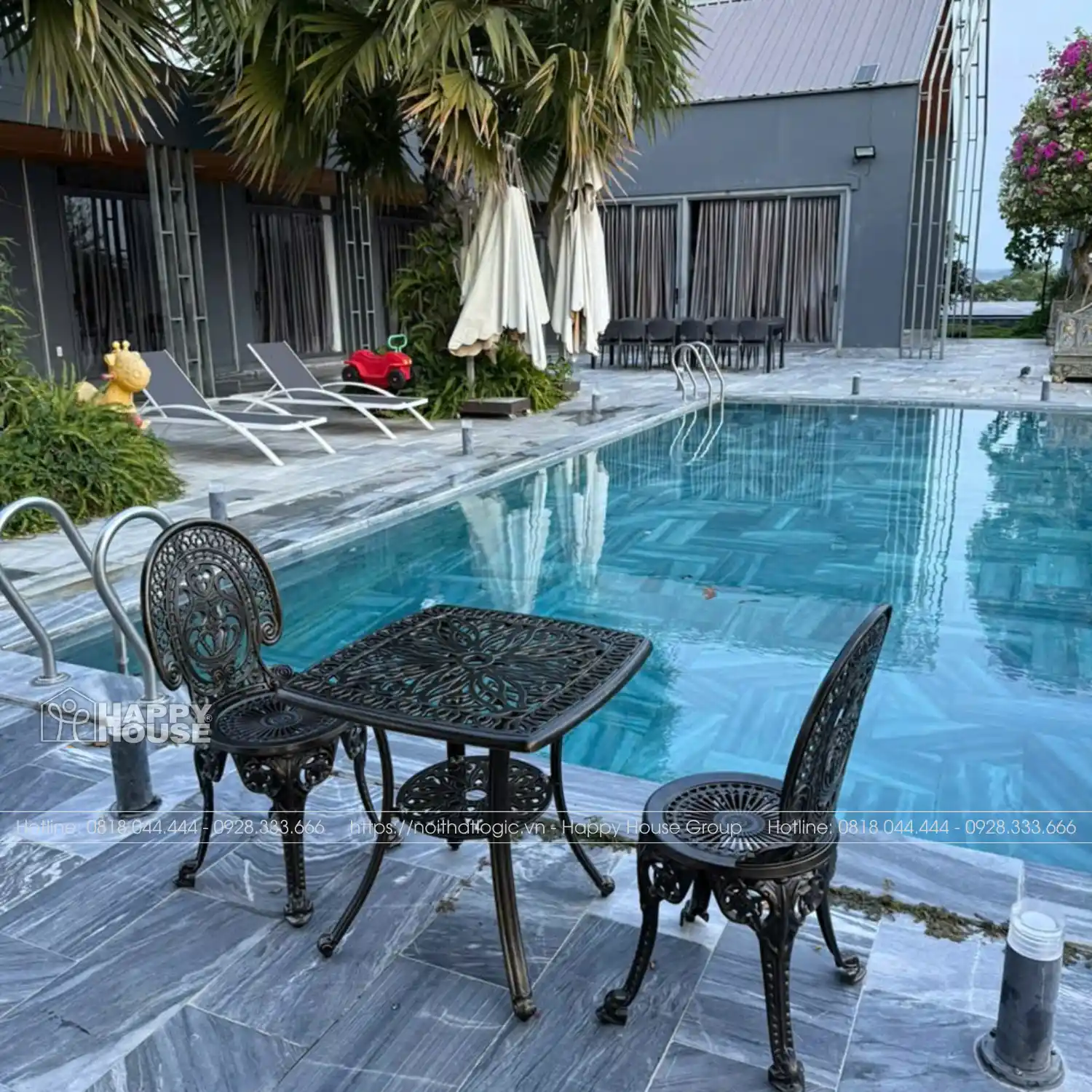 Bàn Ghế Hồ Bơi Cao Cấp Tại JT Resort Cẩm Mỹ, Đồng Nai