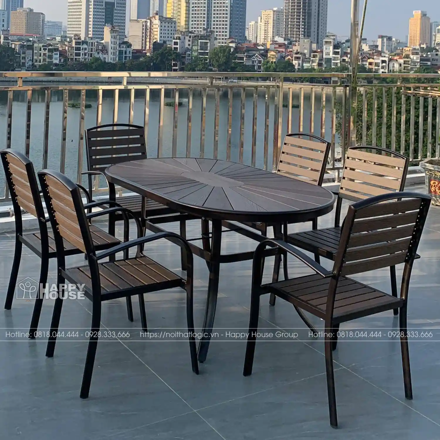 Bàn Ghế Composite Tối Ưu Không Gian Sân Thượng