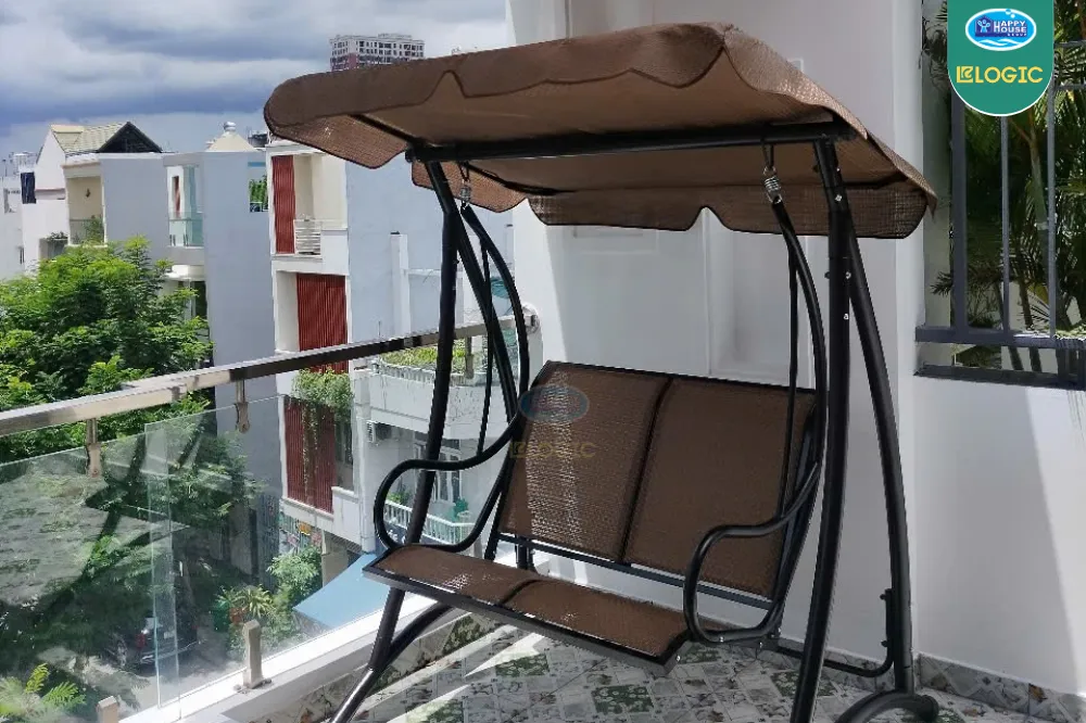 Xích đu mái che 2 chỗ