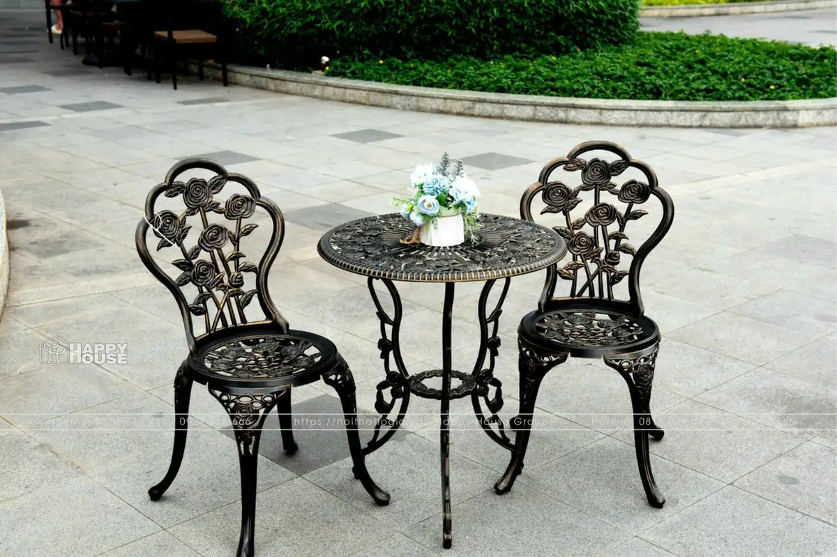 B&agrave;n Ghế Nh&ocirc;m đ&uacute;c Nghệ Thuật Phong C&aacute;ch Ph&aacute;p 2026 Đẳng Cấp Vượt Thời Gian