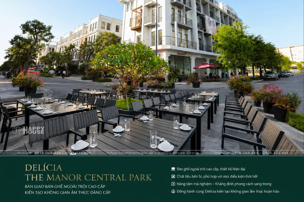 Dự Án Setup Không Gian Cafe Ngoài Trời Tại Delicia, KĐT The Manor Central Park, Hà Nội