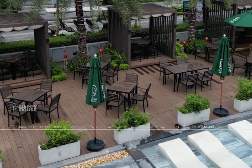 Dự Án Setup Không Gian Cafe Ngoài Trời Tại Delicia, KĐT The Manor Central Park, Hà Nội