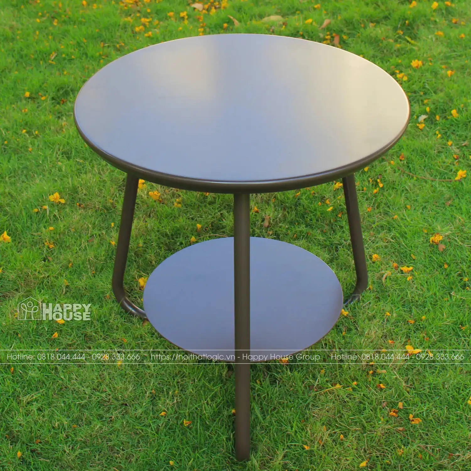 Bàn Hồ Bơi Nhôm Đúc Tròn Màu Xám BHB-S50