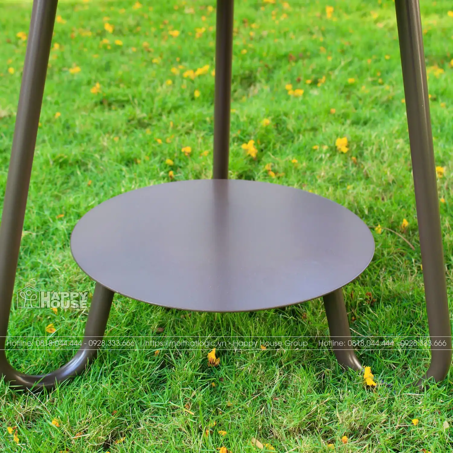 Bàn Hồ Bơi Nhôm Đúc Tròn Màu Xám BHB-S50