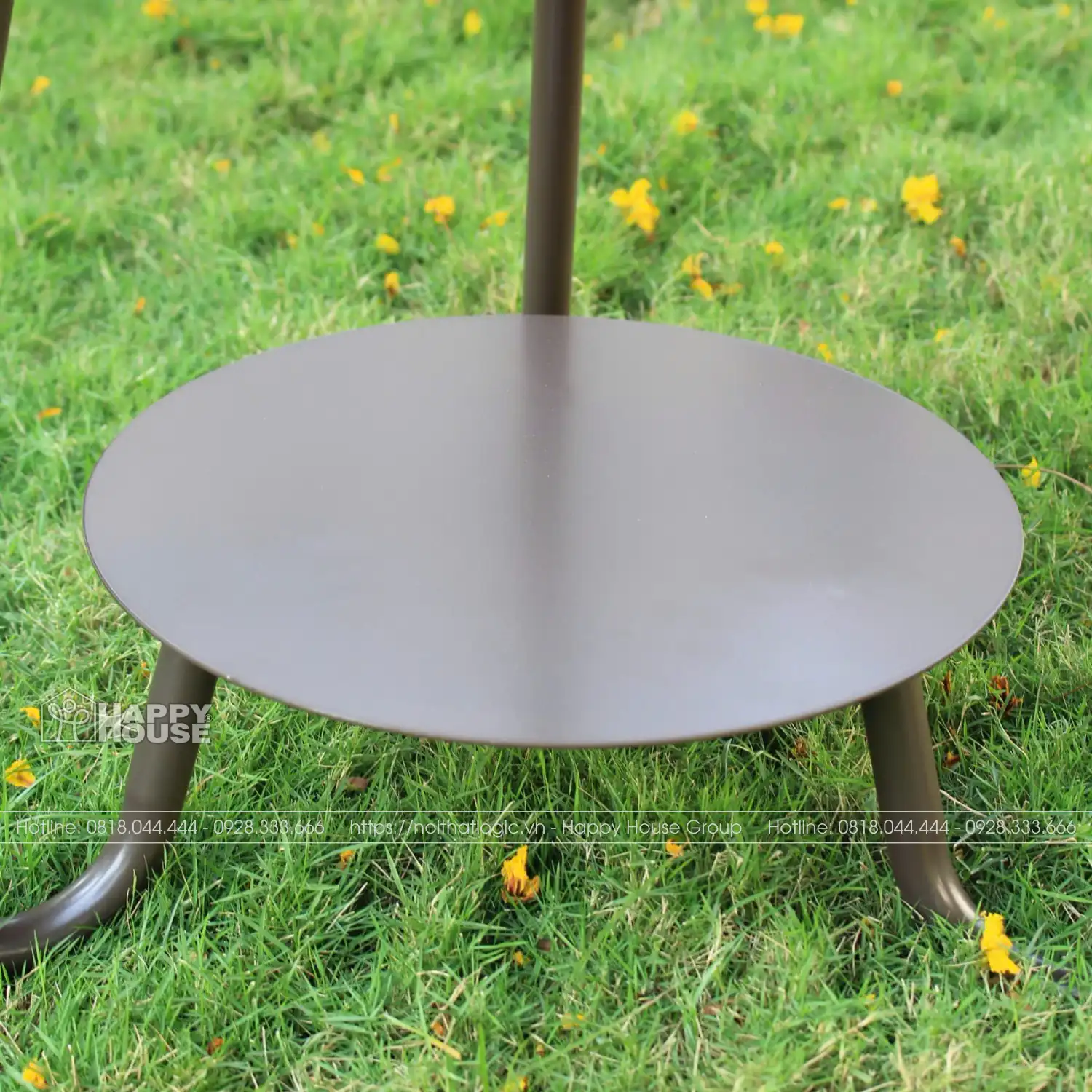 Bàn Hồ Bơi Nhôm Đúc Tròn Màu Xám BHB-S50