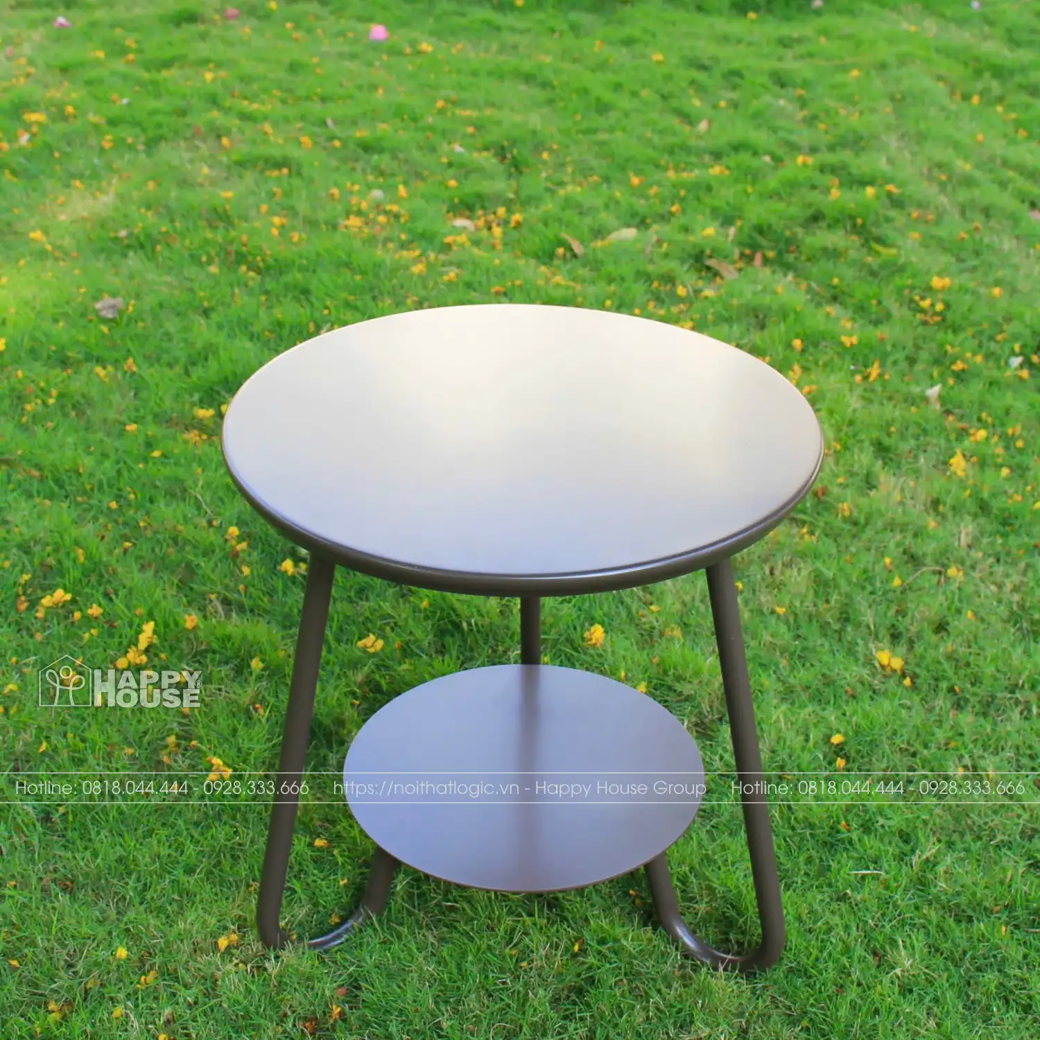 Bàn Hồ Bơi Nhôm Đúc Tròn Màu Xám BHB-S50