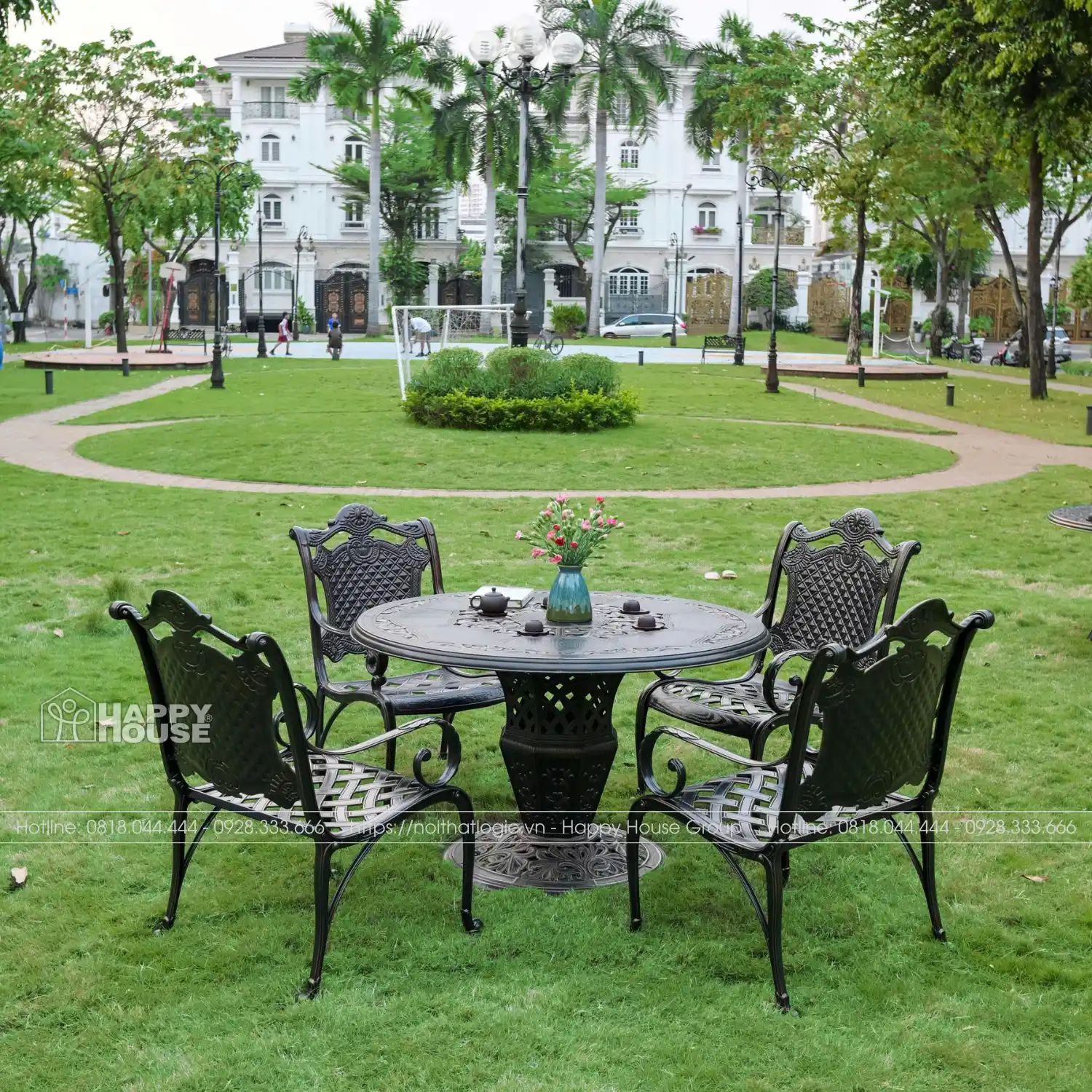 Bộ Bàn ghế nhôm đúc Cao Cấp hàng nhập khẩu BN-CC4G