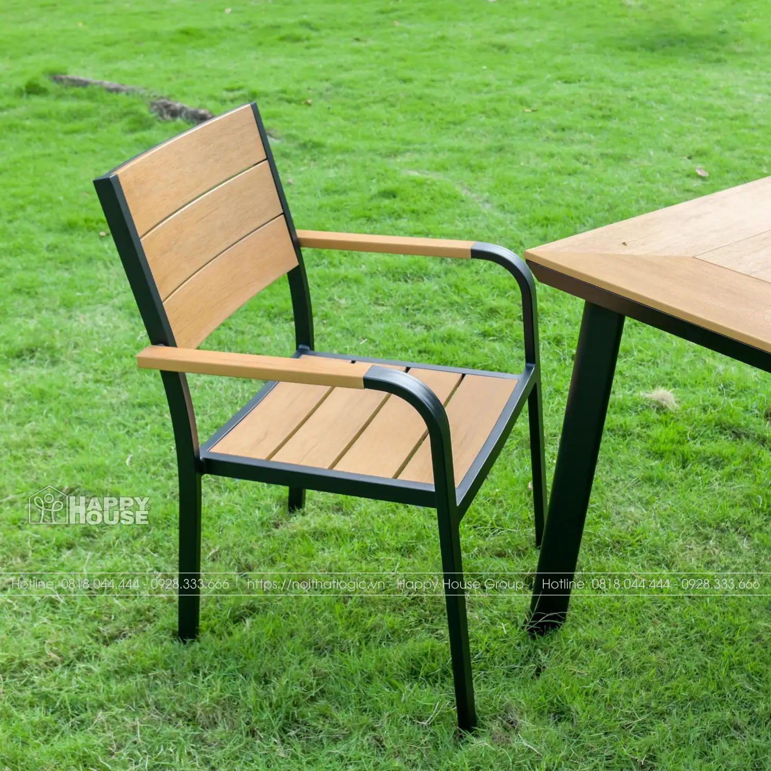 Bộ Bàn Ghế Sân Vườn Composite Cao Cấp 6 ghế Phong Cách Châu Âu Hiện Đại