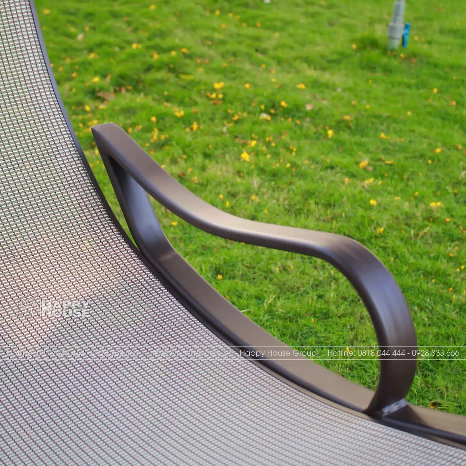 Ghế Bập Bênh Thư Giãn Khung Nhôm Đúc Vải Lưới Textilene GBB-01NX