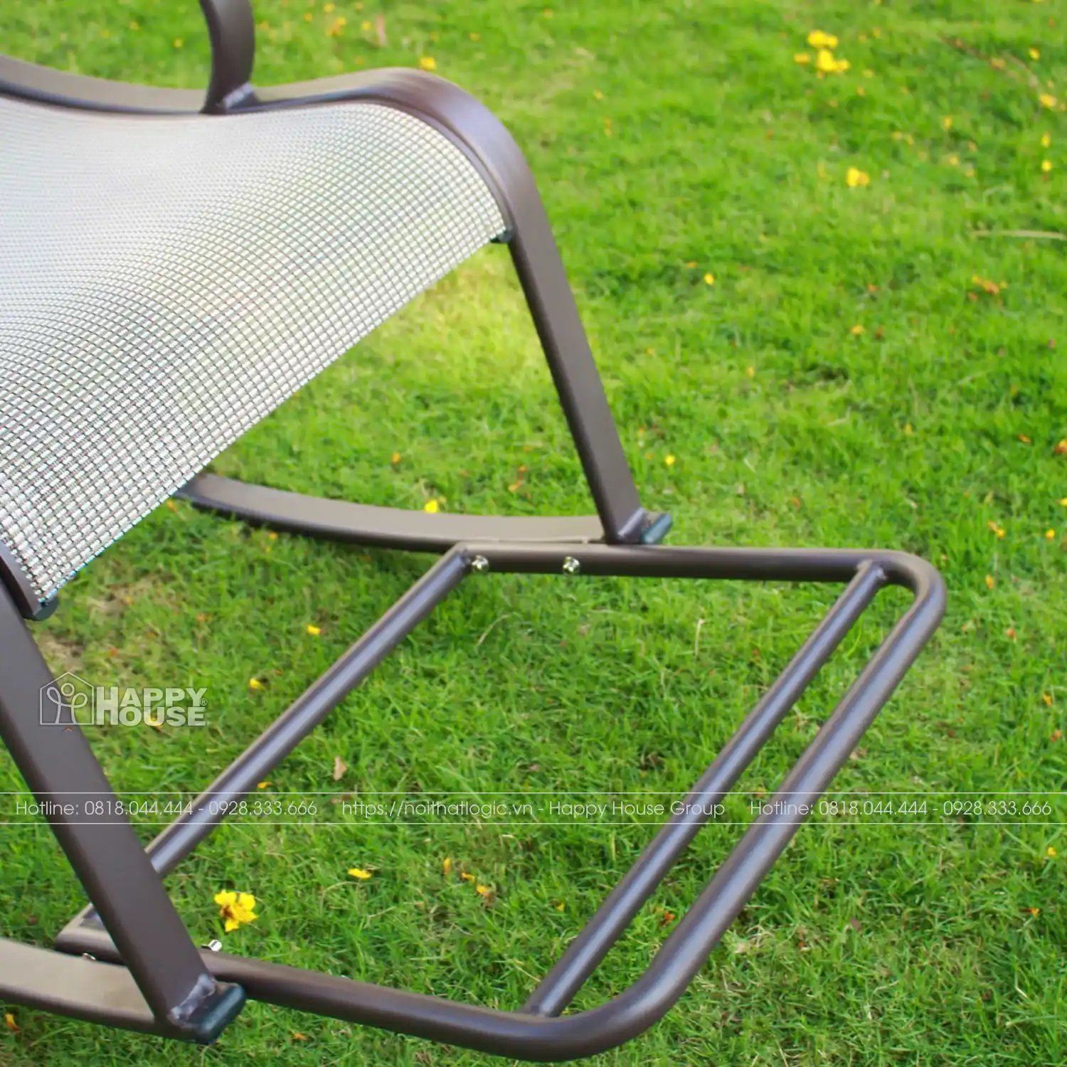 Ghế Bập Bênh Thư Giãn Khung Nhôm Đúc Vải Lưới Textilene GBB-01NX