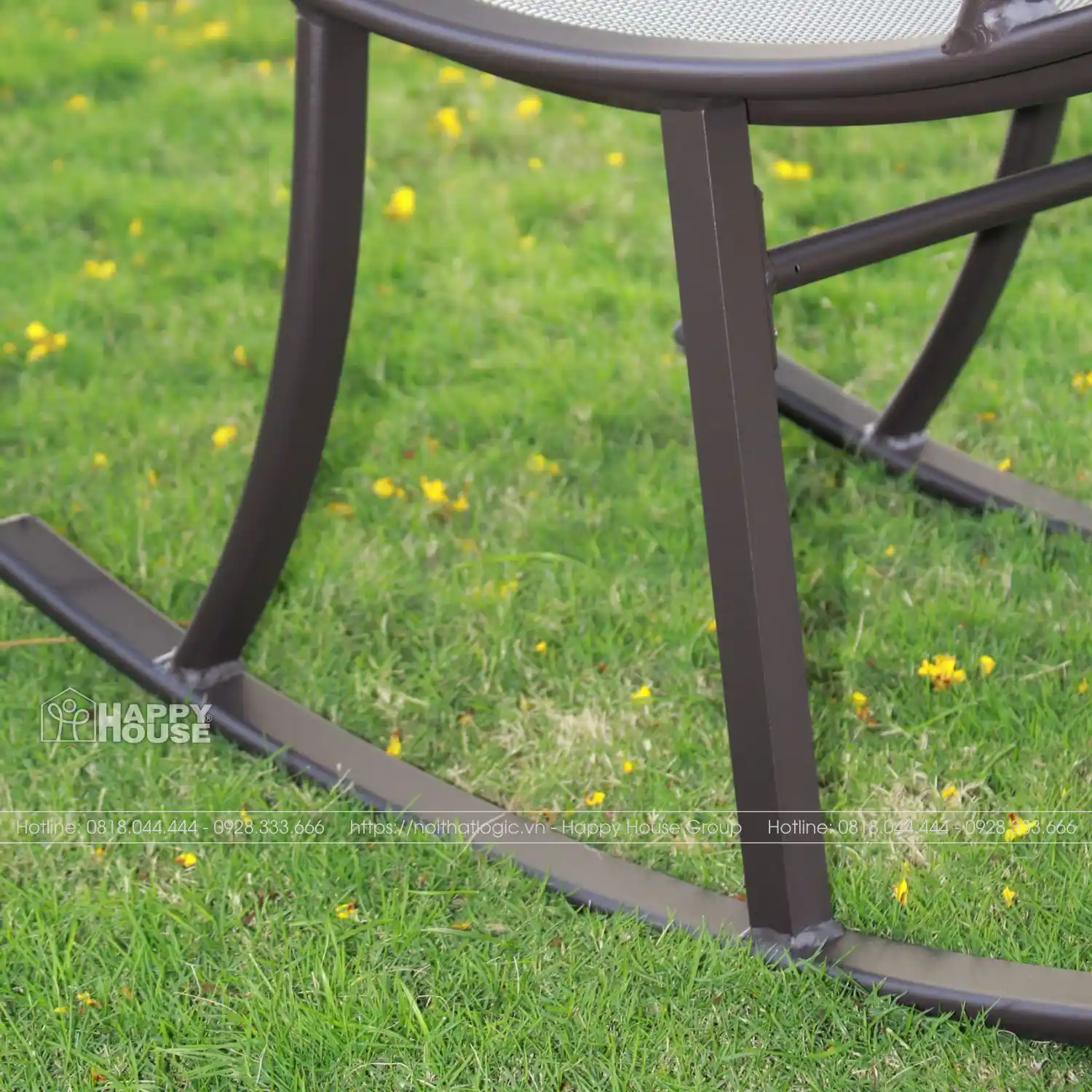 Ghế Bập Bênh Thư Giãn Khung Nhôm Đúc Vải Lưới Textilene GBB-01NX