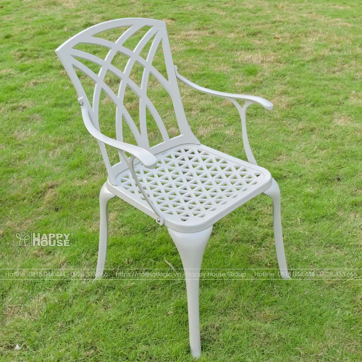 Bộ bàn ghế nhôm đúc sân vườn cà phê ngoài trời 4 ghế ND78-4GL