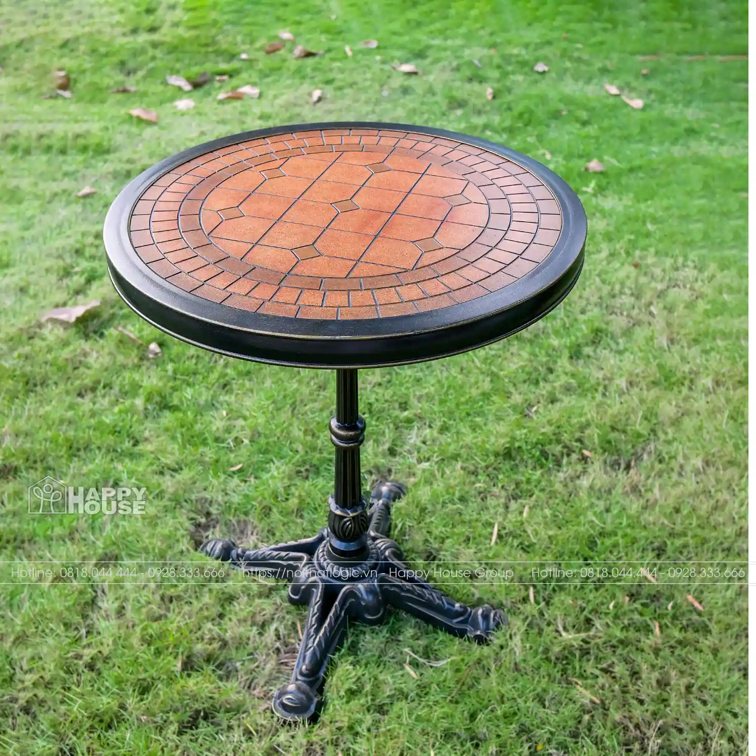 Bộ Bàn Ghế Nhôm Đúc Mặt Đá Tròn 2 Ghế NDD60-2GM