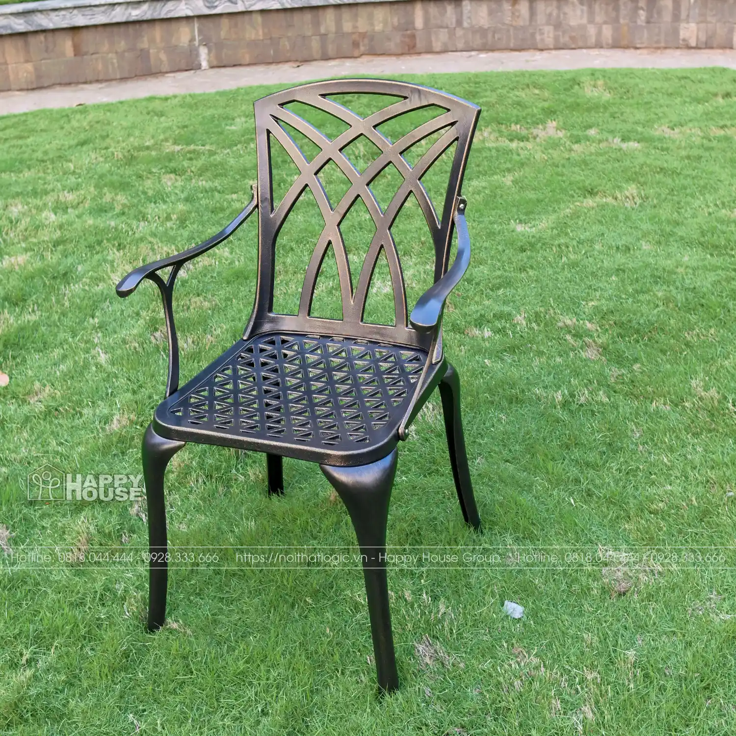 Bộ Bàn Ghế Nhôm Đúc Mặt Vuông 4 Ghế NDV90-4G54D