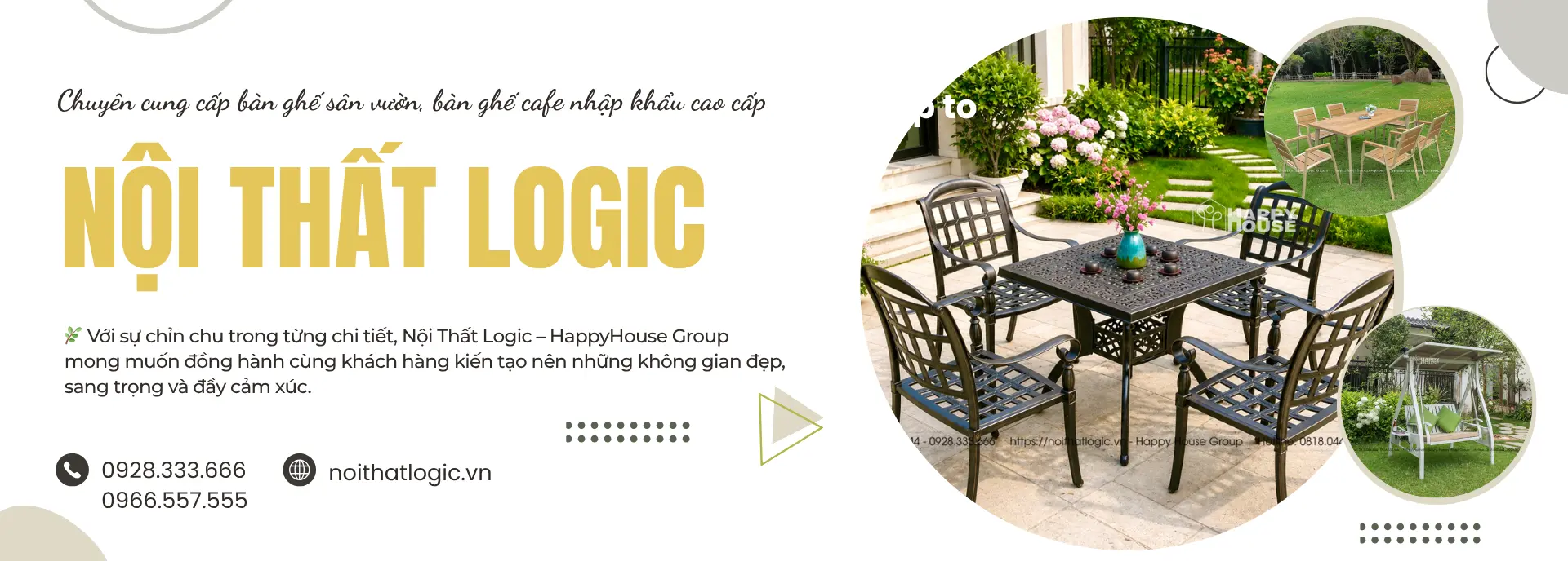 Nội Thất Logic - Chuyên bàn ghế sân vườn