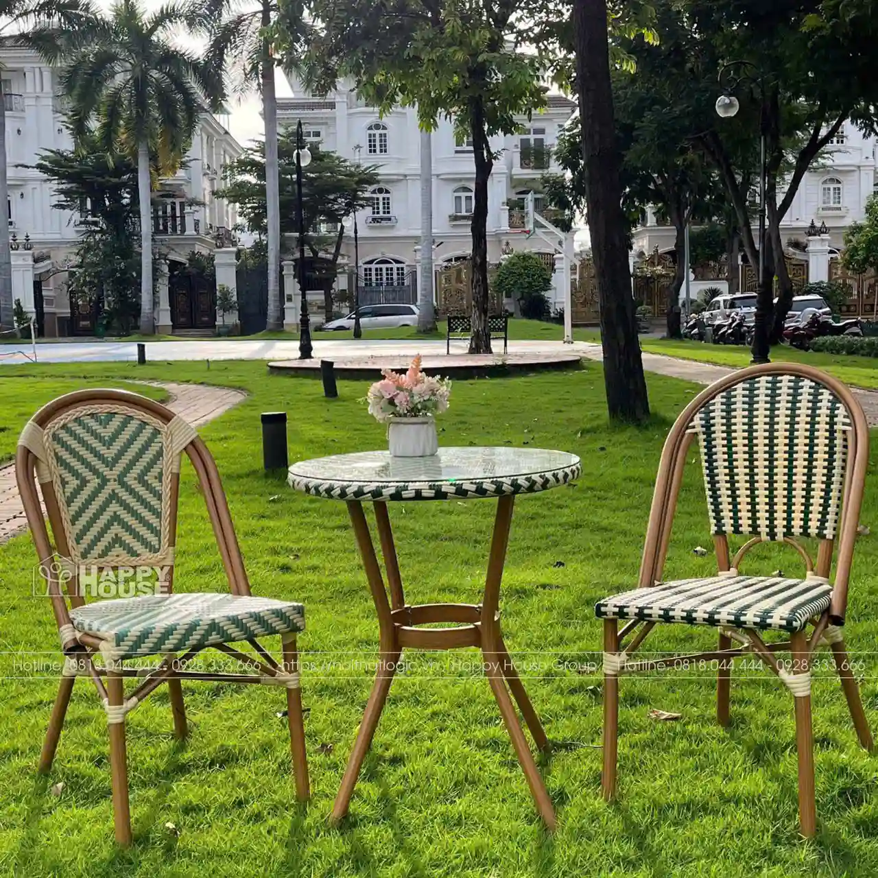 Bộ Bàn Trà Cafe sân vườn Ghế Textilene BGCF01