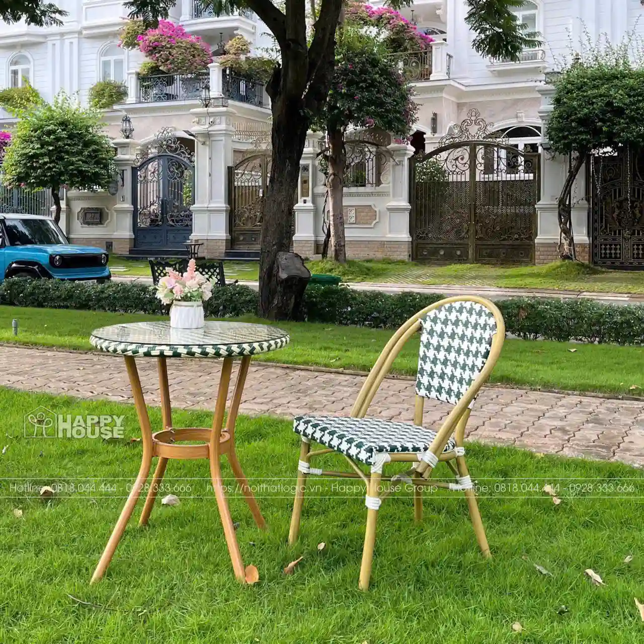 Bộ Bàn Trà Cafe sân vườn Ghế Textilene GCF01