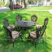 Bộ bàn ghế nhôm đúc nhập khẩu dành cho sân vườn, cafe và biệt thự