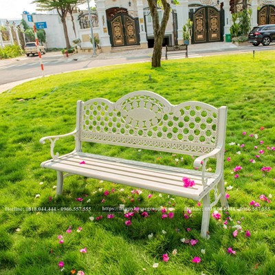 Ghế công viên nhôm đúc cho sân vườn biệt thự GCV-NVMTK