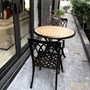 Bộ bàn ghế hợp kim nhôm đúc cafe sân vườn mặt đá BND-MD80D