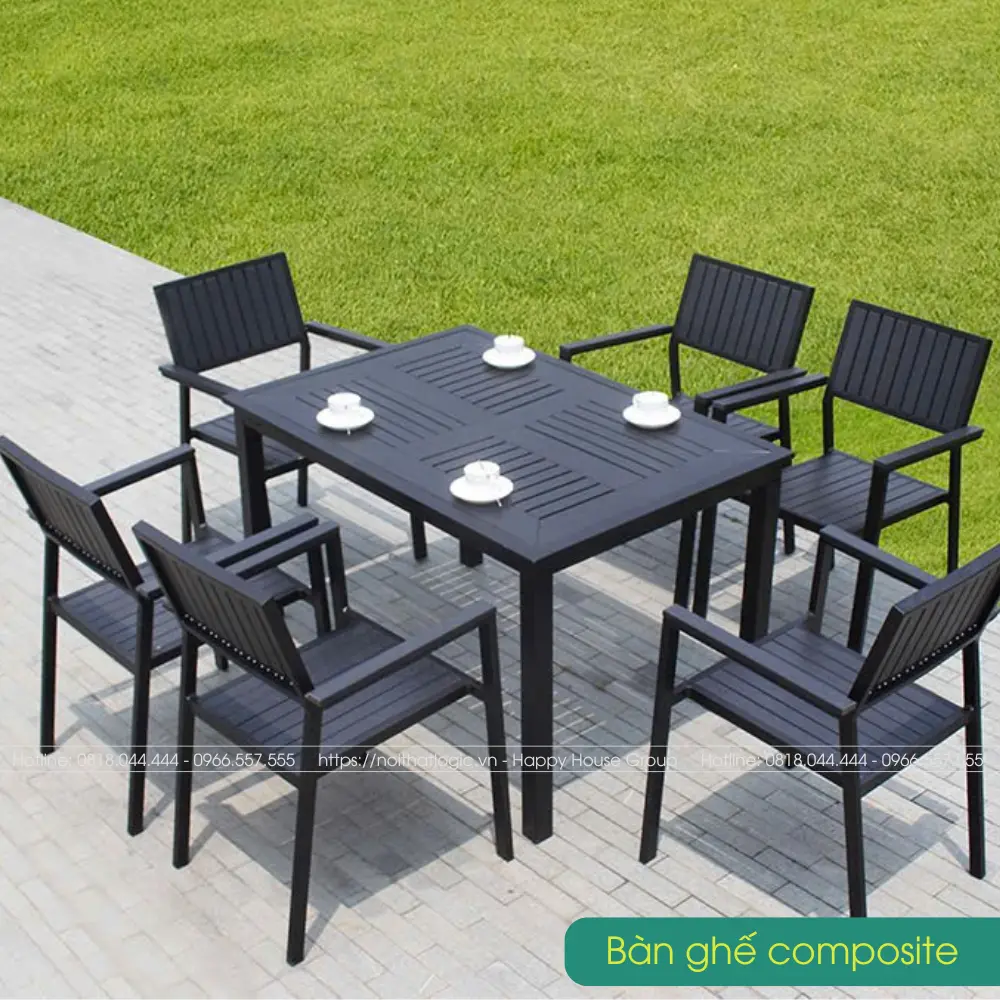 Bộ bàn ghế sân vườ Composite CPS-DL1200