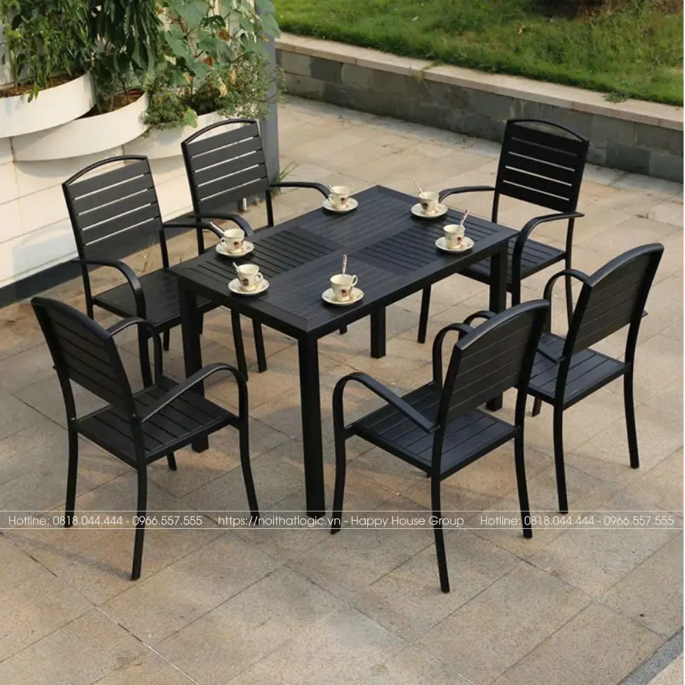 Bộ bàn ghế sân vườ Composite CPS-DL1200