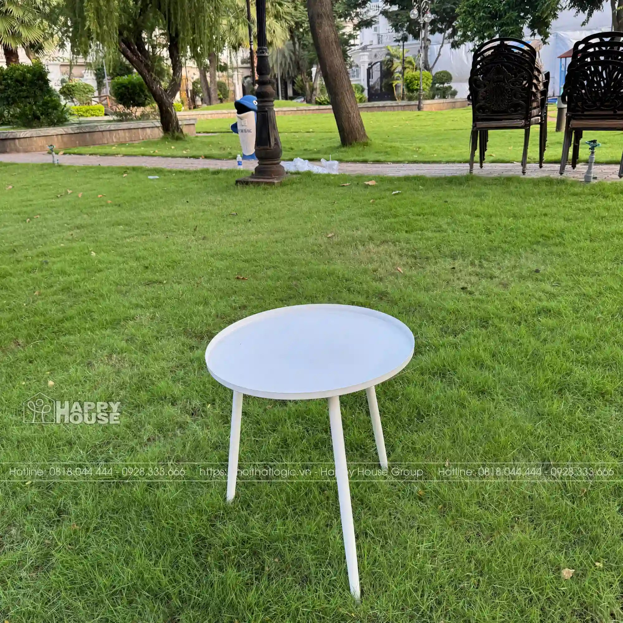 Bàn Hồ Bơi Hợp Kim Nhôm Màu Trắng D50cm H-51