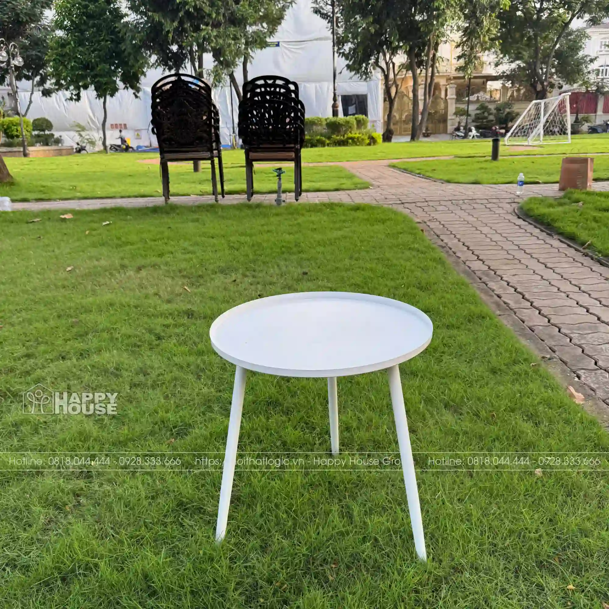Bàn Hồ Bơi Hợp Kim Nhôm Màu Trắng D50cm H-51