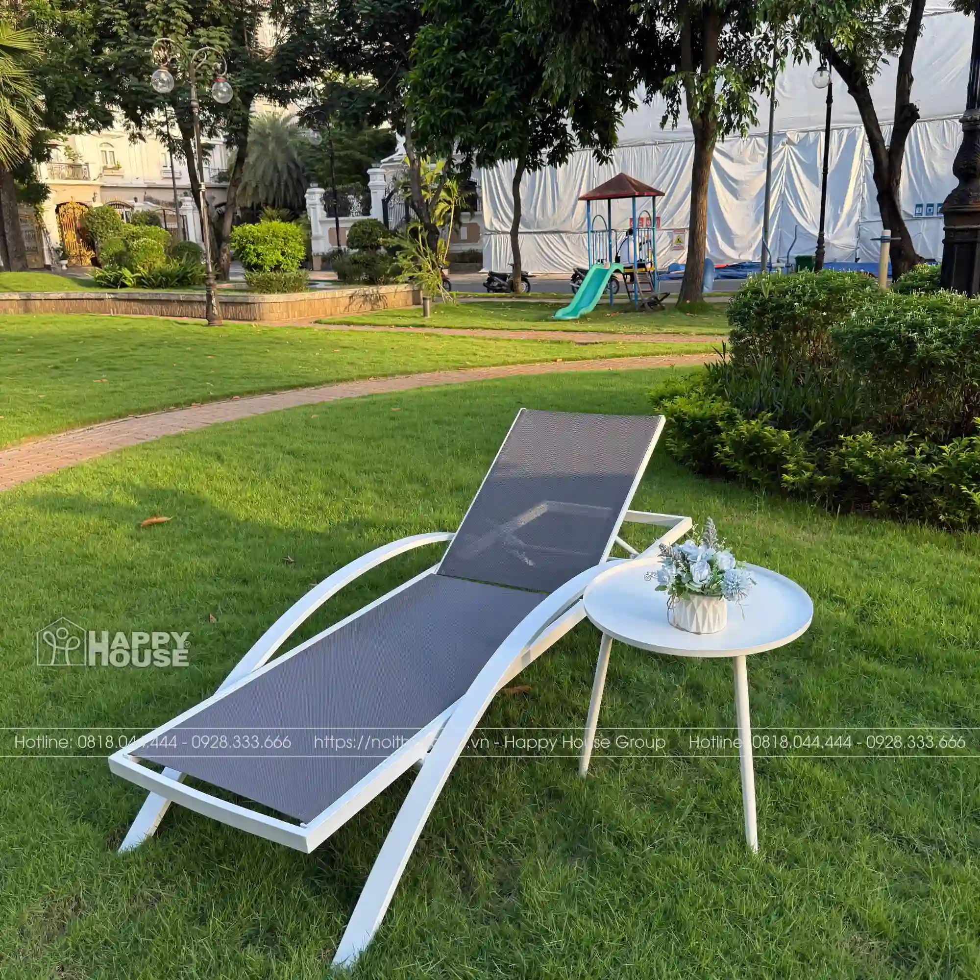 Bàn Hồ Bơi Hợp Kim Nhôm Màu Trắng D50cm H-51