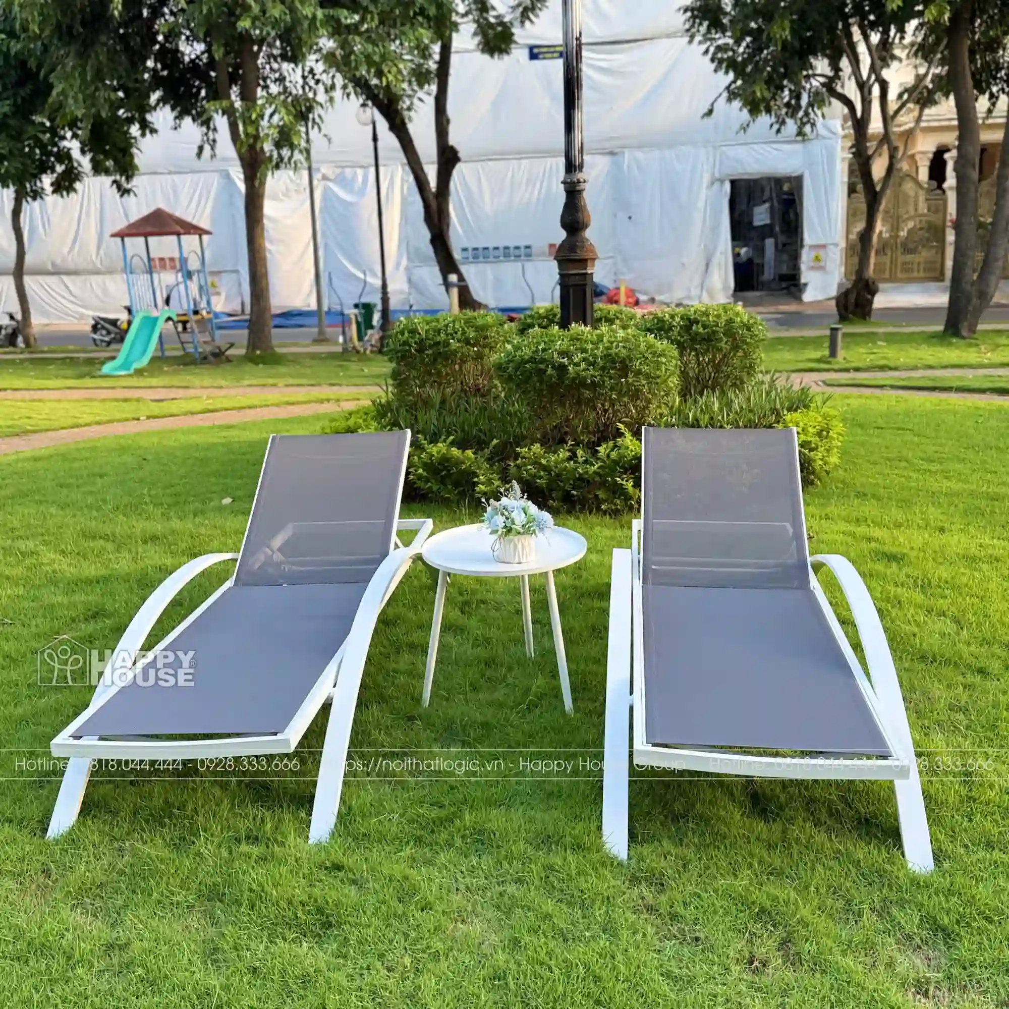 Bàn Hồ Bơi Hợp Kim Nhôm Màu Trắng D50cm H-51