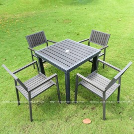 Bộ bàn ghế Composite nhà hàng sân vườn CPS-MXD8004