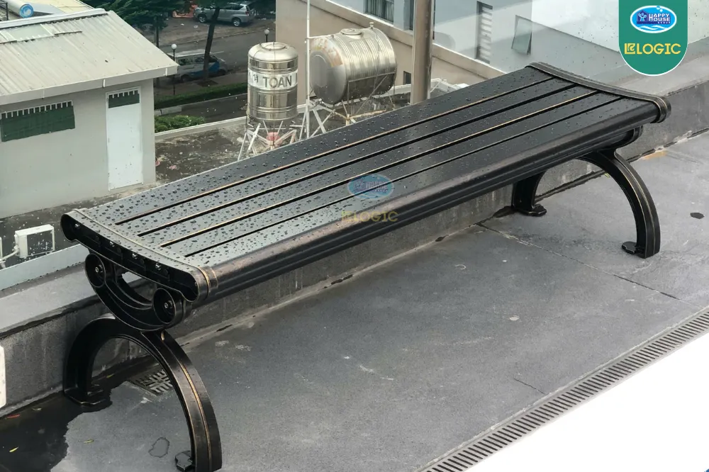 Ghế công viên nhôm đúc không tựa